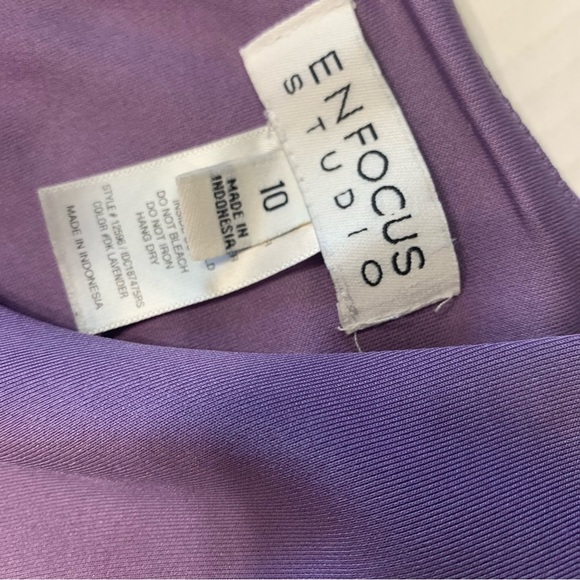 ENFOCUS STUDIO Lavender Sleeveless Mermaid Hem Dress Sz 10 - Picture 7 of 8
